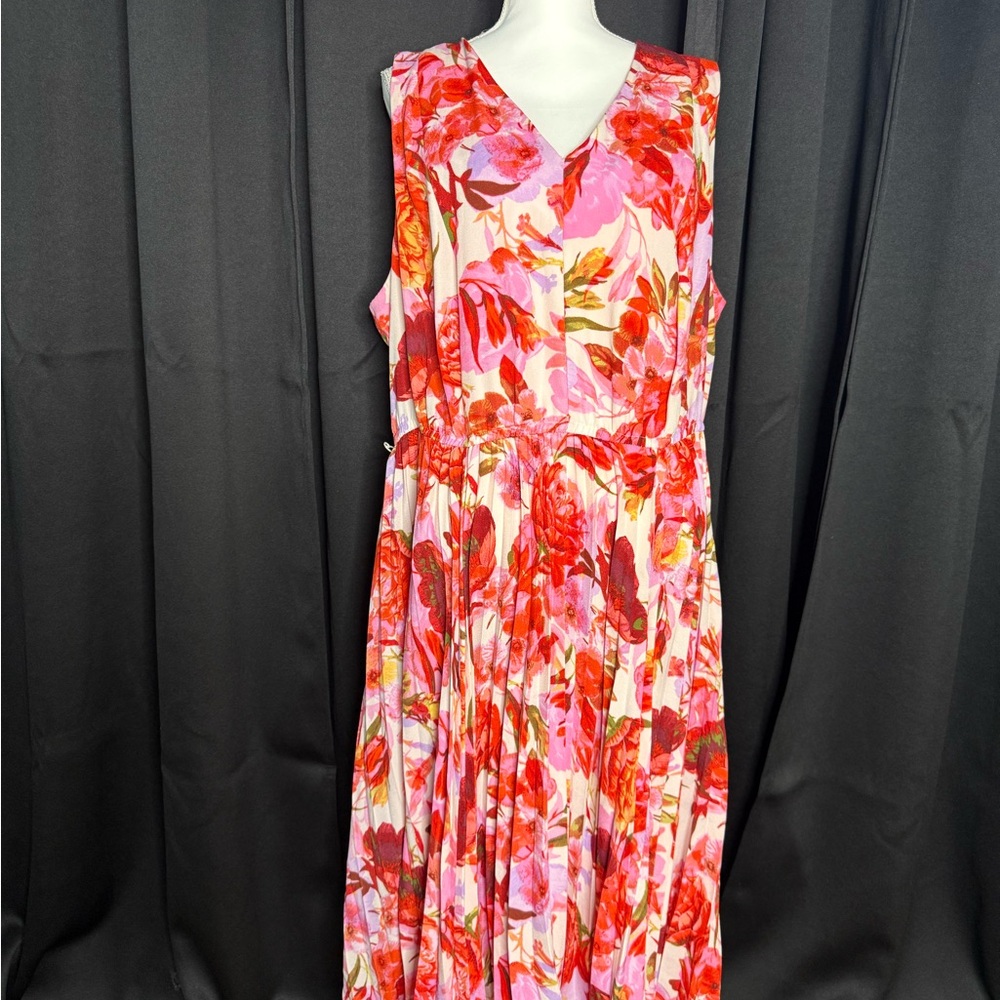 Lane Bryant Floral Maxi Dress - Red and Pink